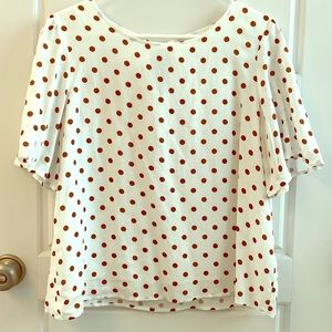 Really cute polka dot blouse with tie back